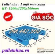 Pallet nhựa 1200x1200x160mm -xanh