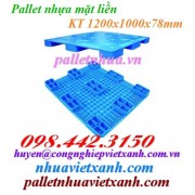 Pallet nhựa mặt liền 1200x1000x78mm PL02LS 