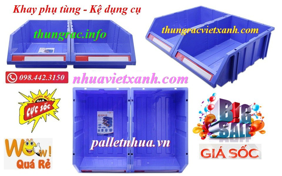 Pallet Nhựa Việt Xanh, thùng nhựa, khay nhựa, tấm lót nhựa