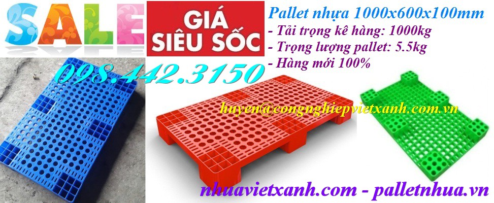 Pallet Nhựa Việt Xanh, thùng nhựa, khay nhựa, tấm lót nhựa