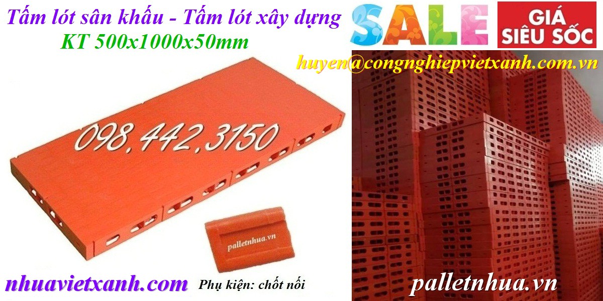 Pallet Nhựa Việt Xanh, thùng nhựa, khay nhựa, tấm lót nhựa