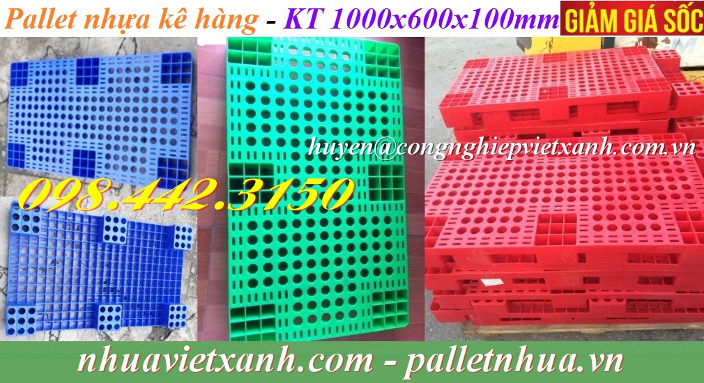 Pallet Nhựa Việt Xanh, thùng nhựa, khay nhựa, tấm lót nhựa