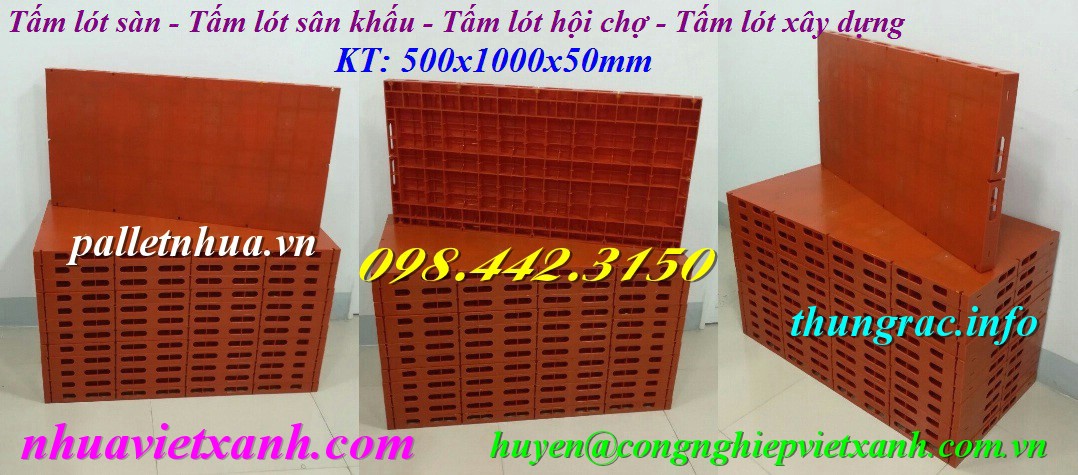 Pallet Nhựa Việt Xanh, thùng nhựa, khay nhựa, tấm lót nhựa