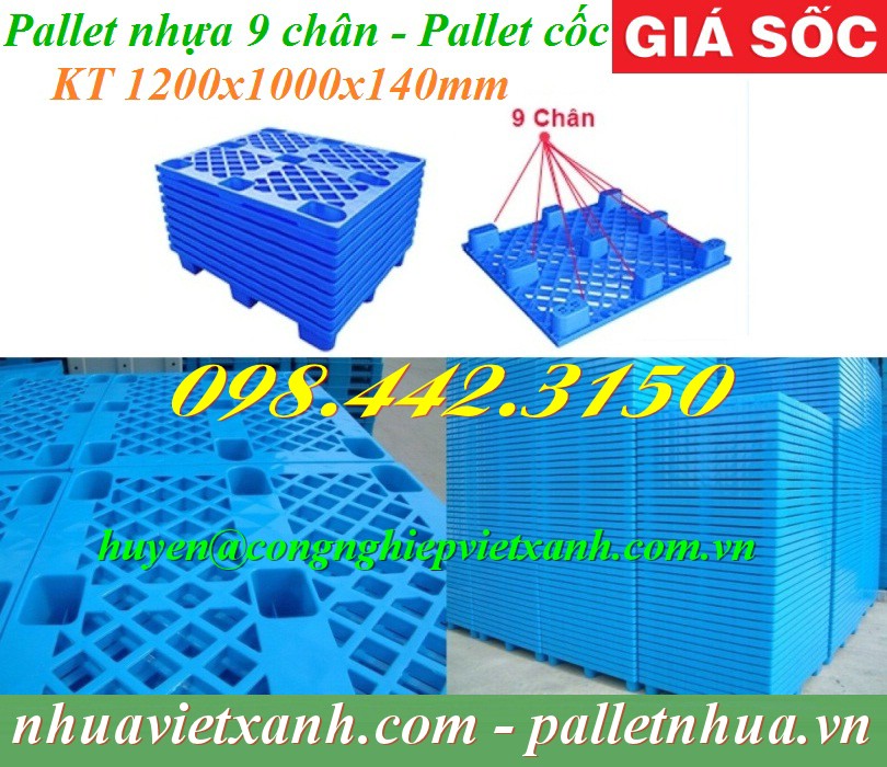 Pallet Nhựa Việt Xanh, thùng nhựa, khay nhựa, tấm lót nhựa