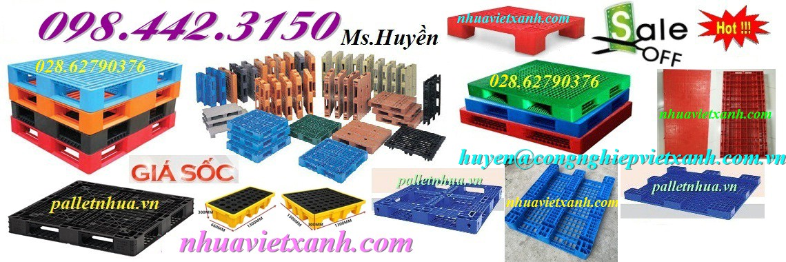 Pallet Nhựa Việt Xanh, thùng nhựa, khay nhựa, tấm lót nhựa