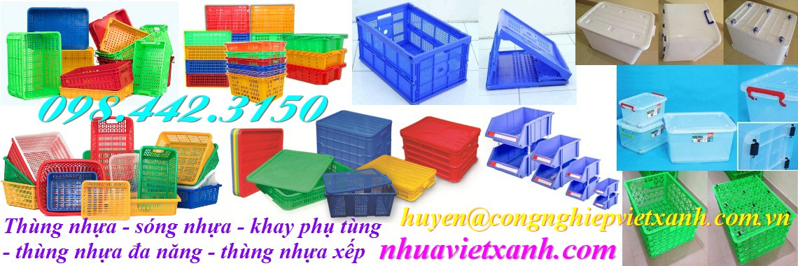 Pallet Nhựa Việt Xanh, thùng nhựa, khay nhựa, tấm lót nhựa