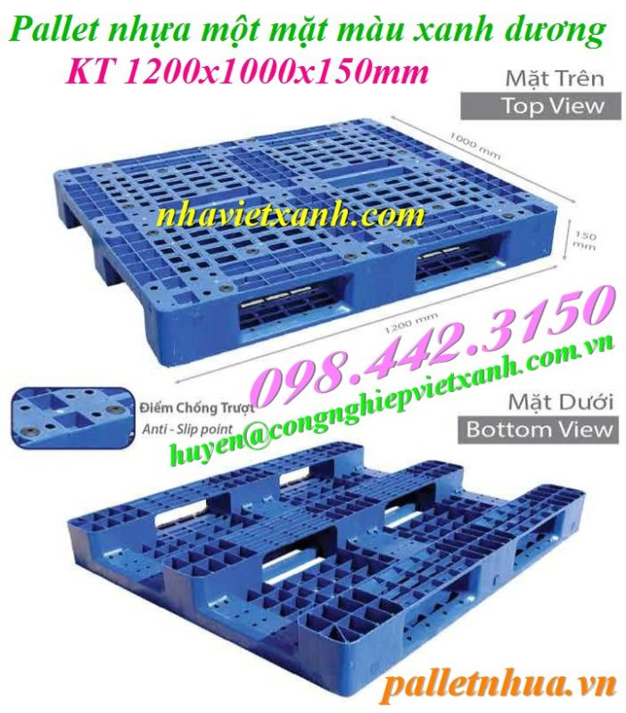 Pallet Nhựa Việt Xanh, thùng nhựa, khay nhựa, tấm lót nhựa