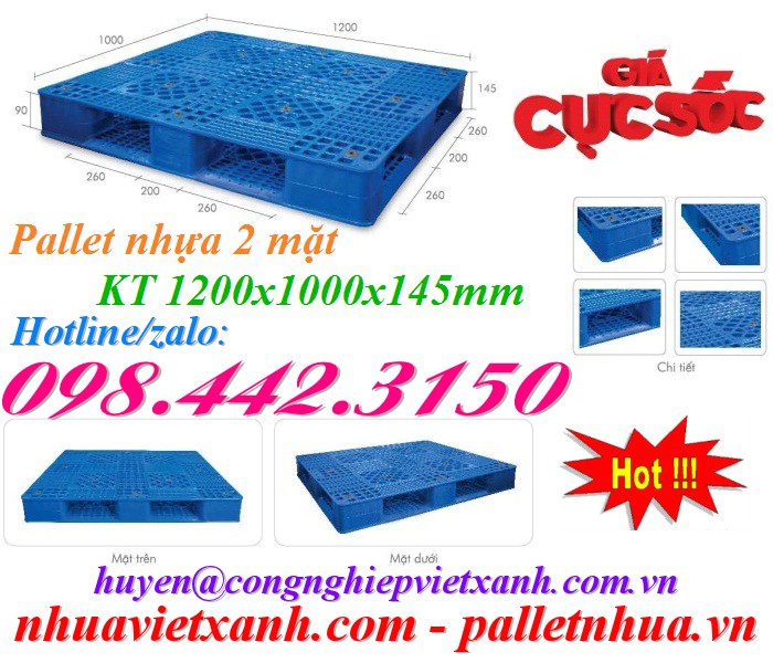 Pallet Nhựa Việt Xanh, thùng nhựa, khay nhựa, tấm lót nhựa