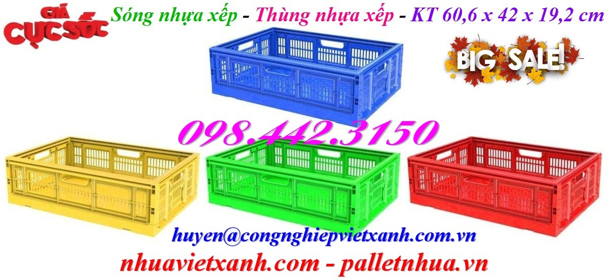Pallet Nhựa Việt Xanh, thùng nhựa, khay nhựa, tấm lót nhựa