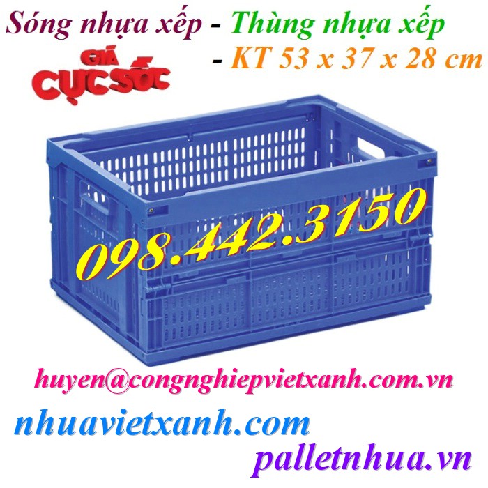 Pallet Nhựa Việt Xanh, thùng nhựa, khay nhựa, tấm lót nhựa