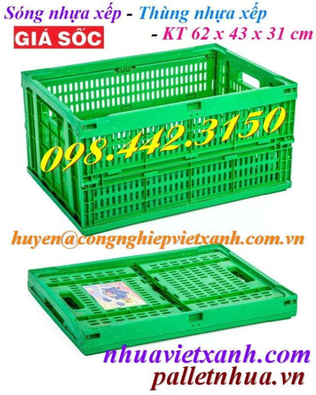Pallet Nhựa Việt Xanh, thùng nhựa, khay nhựa, tấm lót nhựa