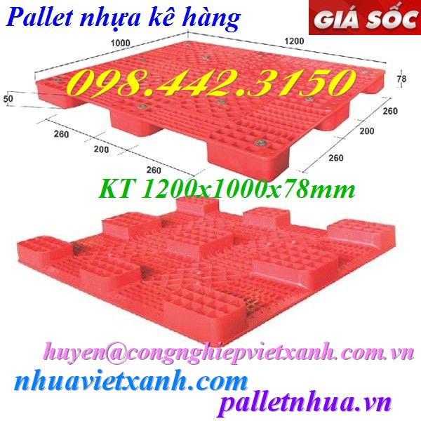 Pallet Nhựa Việt Xanh, thùng nhựa, khay nhựa, tấm lót nhựa
