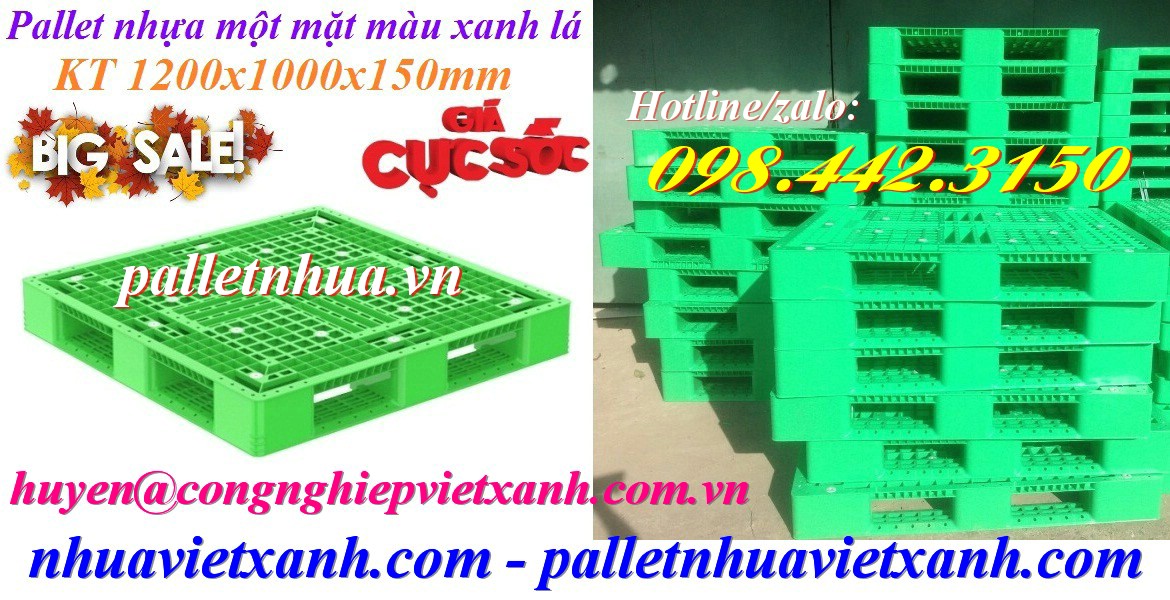 Pallet Nhựa Việt Xanh, thùng nhựa, khay nhựa, tấm lót nhựa