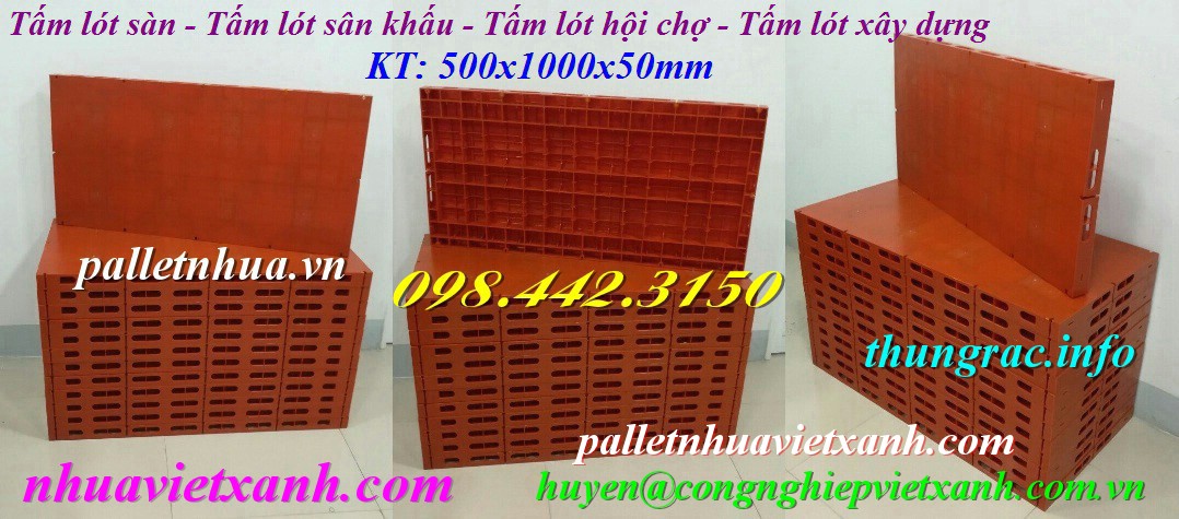 Pallet Nhựa Việt Xanh, thùng nhựa, khay nhựa, tấm lót nhựa
