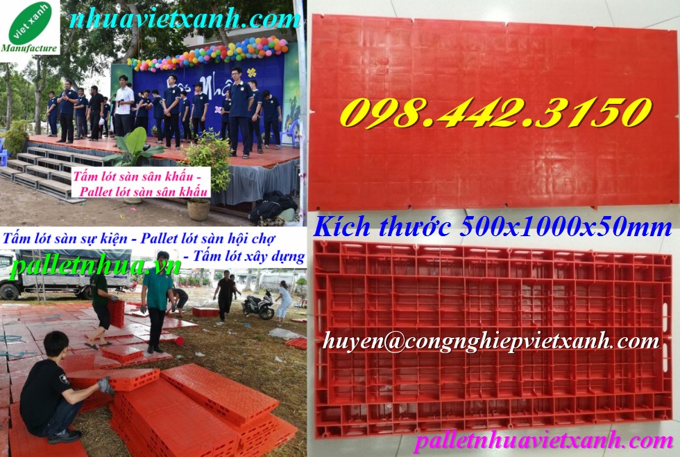 Pallet Nhựa Việt Xanh, thùng nhựa, khay nhựa, tấm lót nhựa