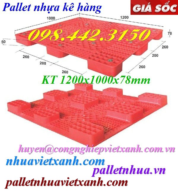 Pallet Nhựa Việt Xanh, thùng nhựa, khay nhựa, tấm lót nhựa