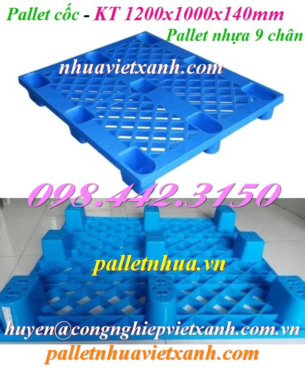 Pallet Nhựa Việt Xanh, thùng nhựa, khay nhựa, tấm lót nhựa