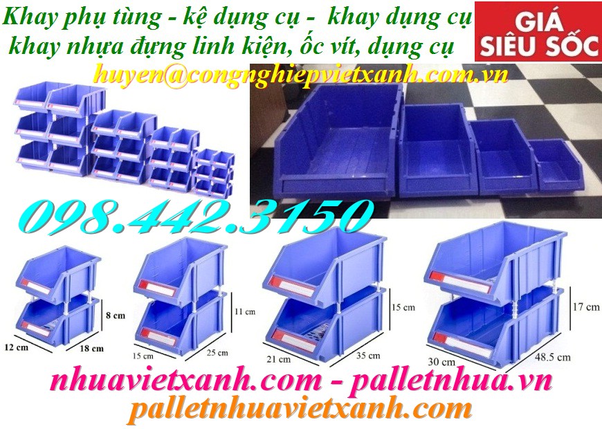 Pallet Nhựa Việt Xanh, thùng nhựa, khay nhựa, tấm lót nhựa