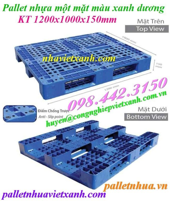Pallet Nhựa Việt Xanh, thùng nhựa, khay nhựa, tấm lót nhựa