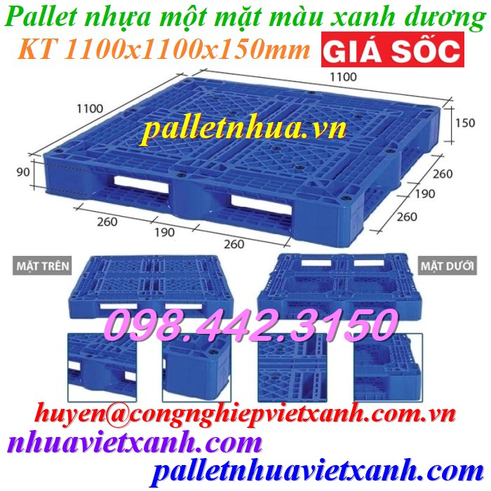 Pallet Nhựa Việt Xanh, thùng nhựa, khay nhựa, tấm lót nhựa