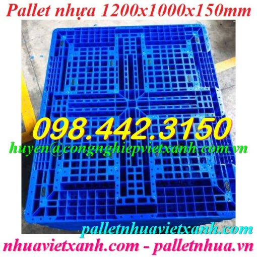 Pallet nhựa 1200x1000x150mm xanh dương