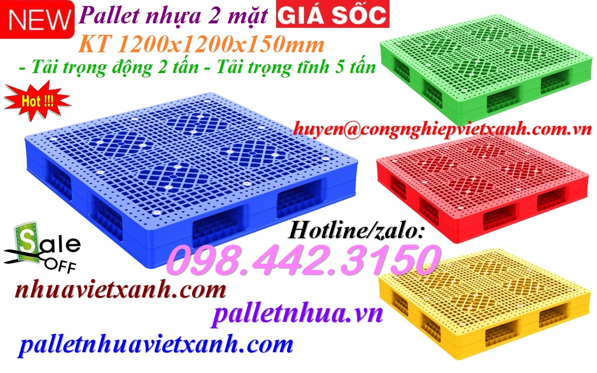 Pallet Nhựa Việt Xanh, thùng nhựa, khay nhựa, tấm lót nhựa