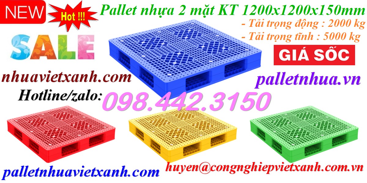 Pallet Nhựa Việt Xanh, thùng nhựa, khay nhựa, tấm lót nhựa