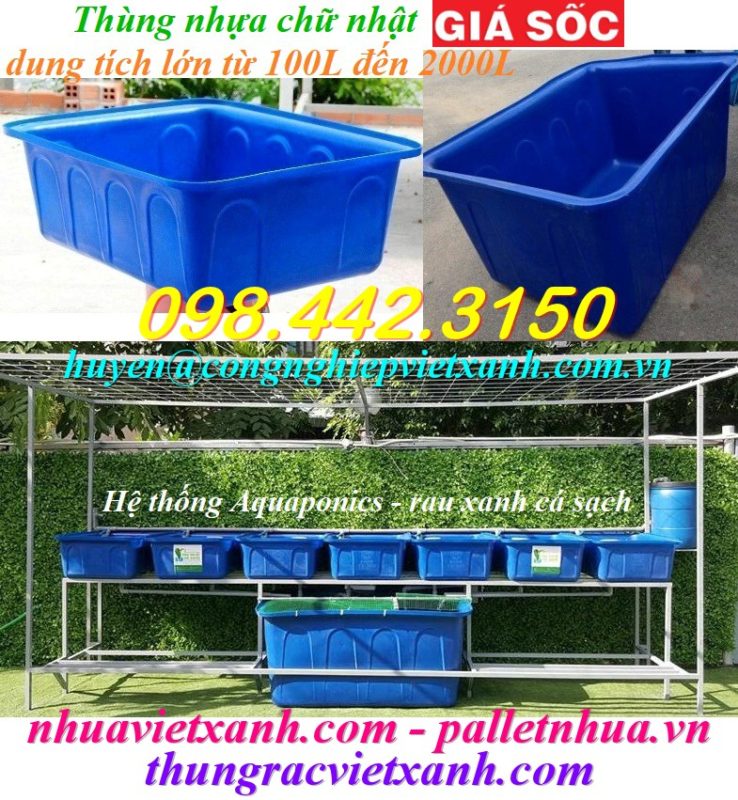 Pallet Nhựa Việt Xanh, thùng nhựa, khay nhựa, tấm lót nhựa
