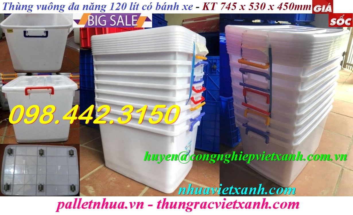 Pallet Nhựa Việt Xanh, thùng nhựa, khay nhựa, tấm lót nhựa