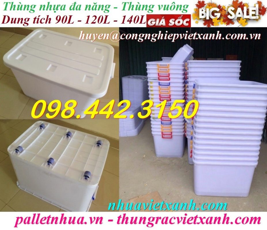 Pallet Nhựa Việt Xanh, thùng nhựa, khay nhựa, tấm lót nhựa