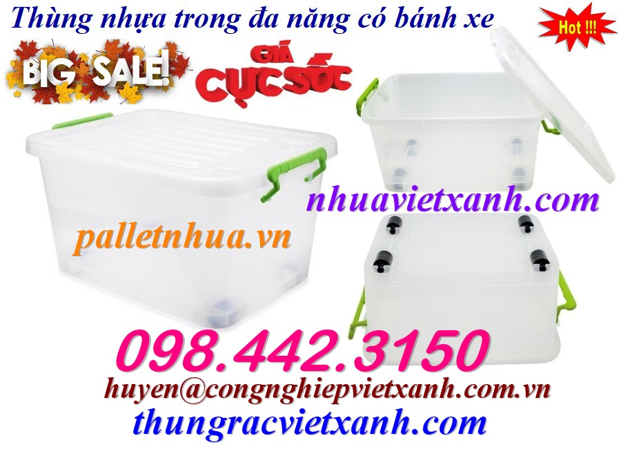 Pallet Nhựa Việt Xanh, thùng nhựa, khay nhựa, tấm lót nhựa