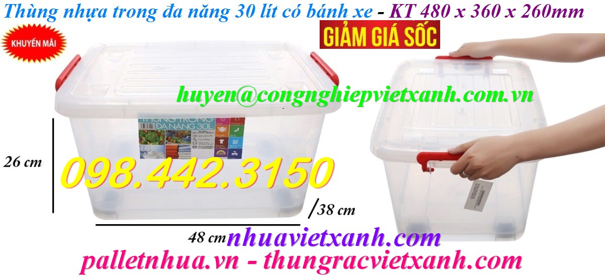Pallet Nhựa Việt Xanh, thùng nhựa, khay nhựa, tấm lót nhựa
