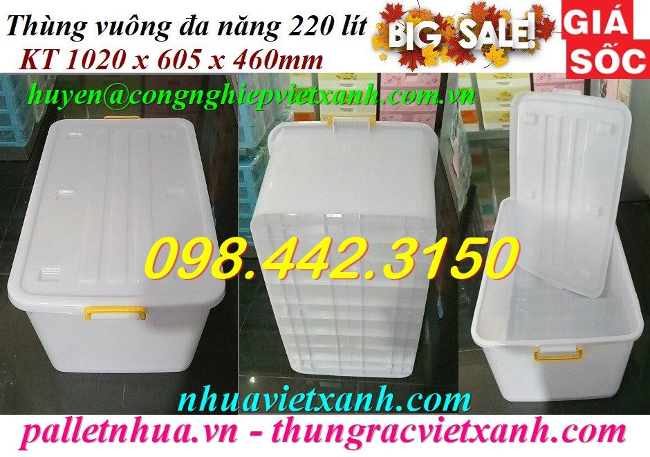 Pallet Nhựa Việt Xanh, thùng nhựa, khay nhựa, tấm lót nhựa