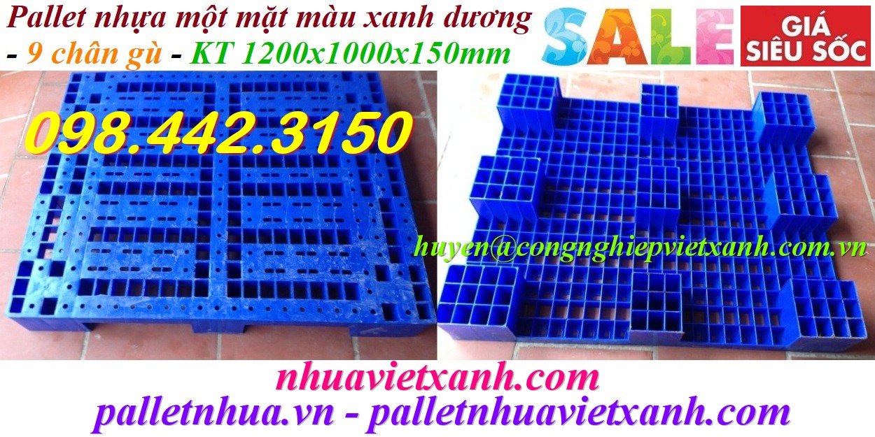 Pallet Nhựa Việt Xanh, thùng nhựa, khay nhựa, tấm lót nhựa