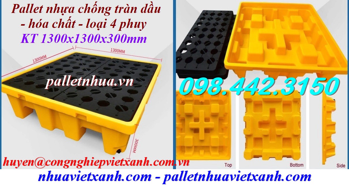 Pallet Nhựa Việt Xanh, thùng nhựa, khay nhựa, tấm lót nhựa