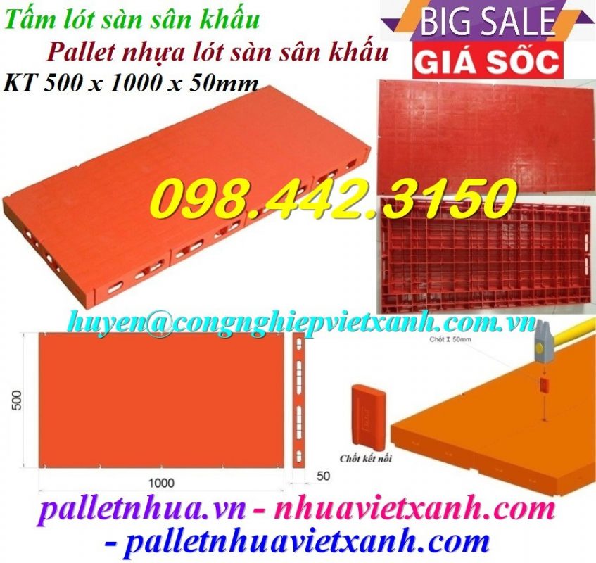 Pallet Nhựa Việt Xanh, thùng nhựa, khay nhựa, tấm lót nhựa