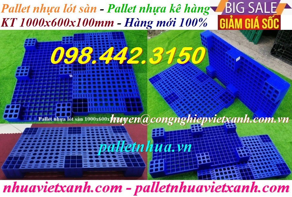 Pallet Nhựa Việt Xanh, thùng nhựa, khay nhựa, tấm lót nhựa