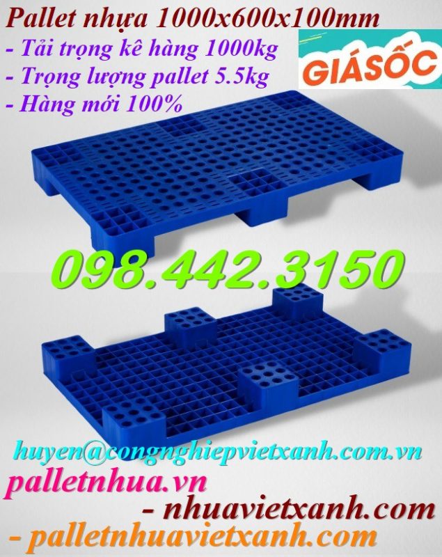 Pallet Nhựa Việt Xanh, thùng nhựa, khay nhựa, tấm lót nhựa