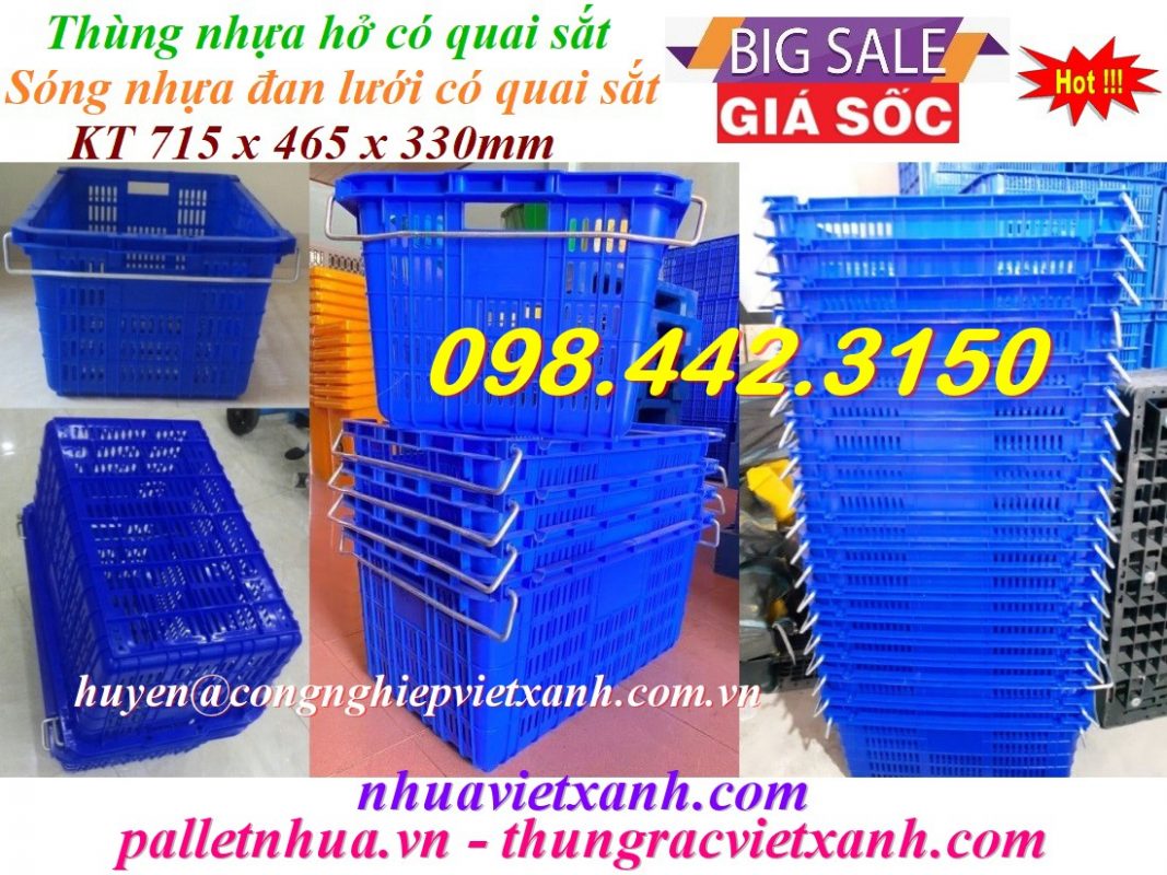 Pallet Nhựa Việt Xanh, thùng nhựa, khay nhựa, tấm lót nhựa