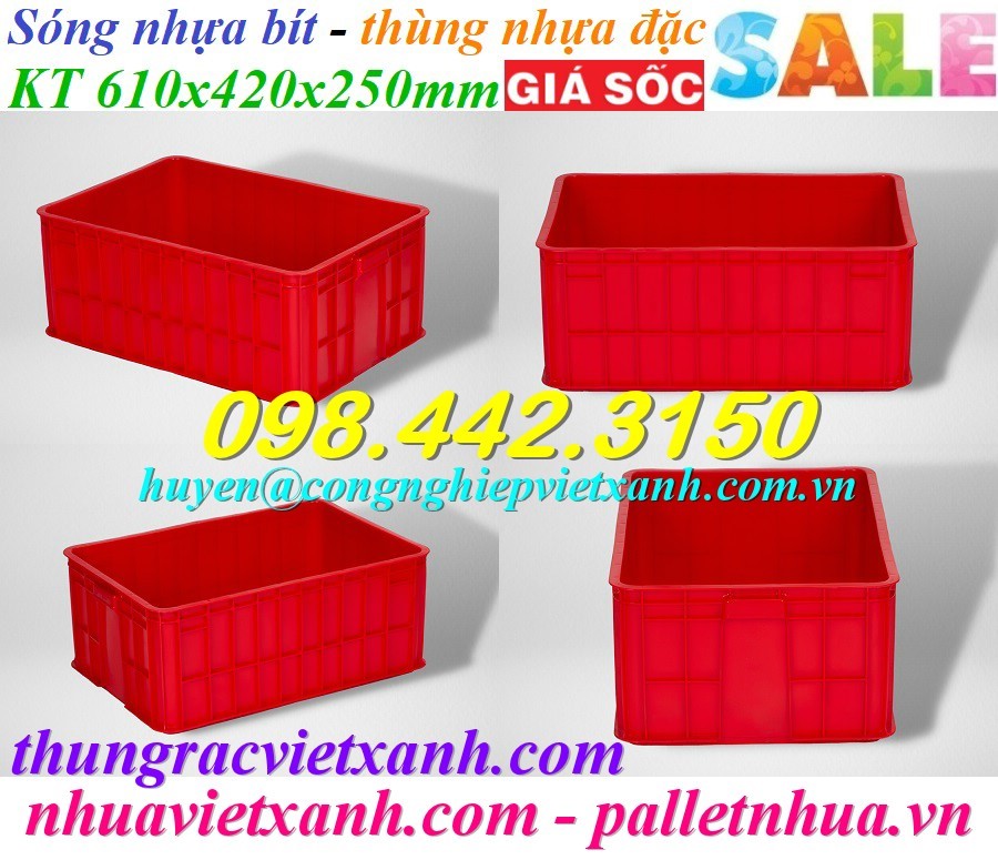 Pallet Nhựa Việt Xanh, thùng nhựa, khay nhựa, tấm lót nhựa