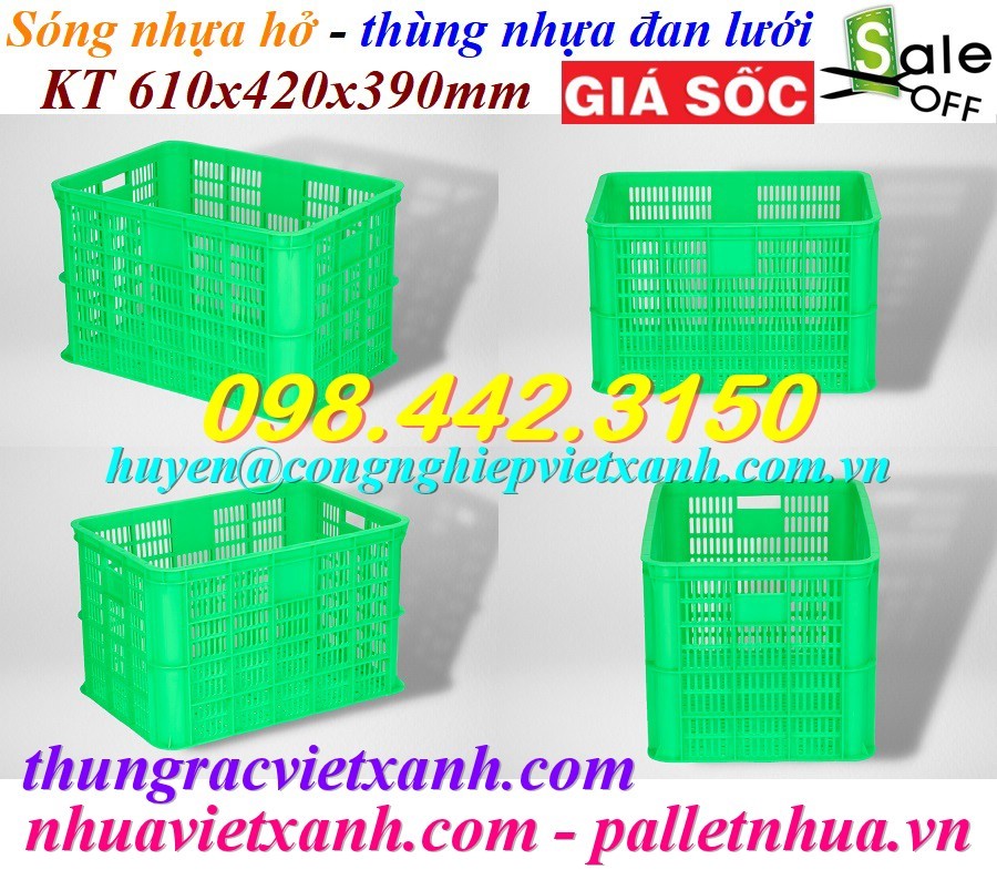 Pallet Nhựa Việt Xanh, thùng nhựa, khay nhựa, tấm lót nhựa