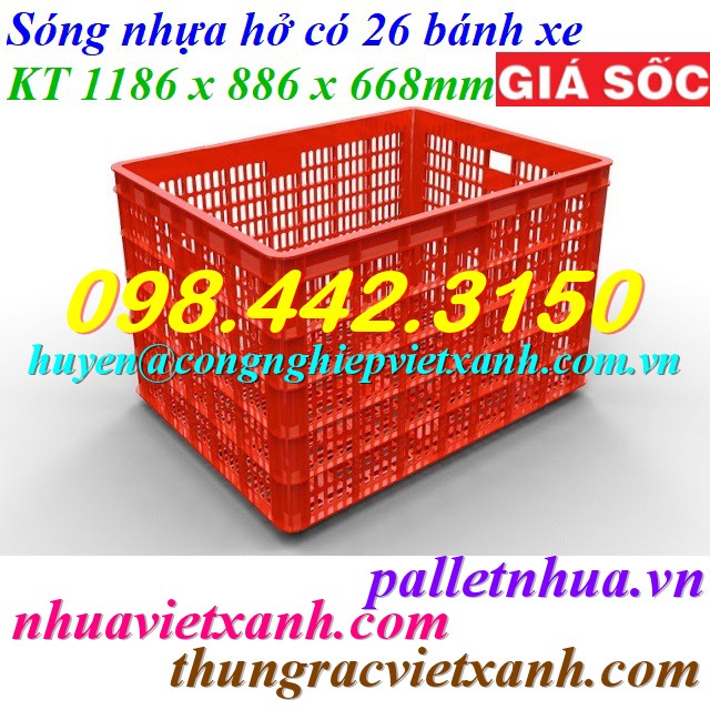 Pallet Nhựa Việt Xanh, thùng nhựa, khay nhựa, tấm lót nhựa