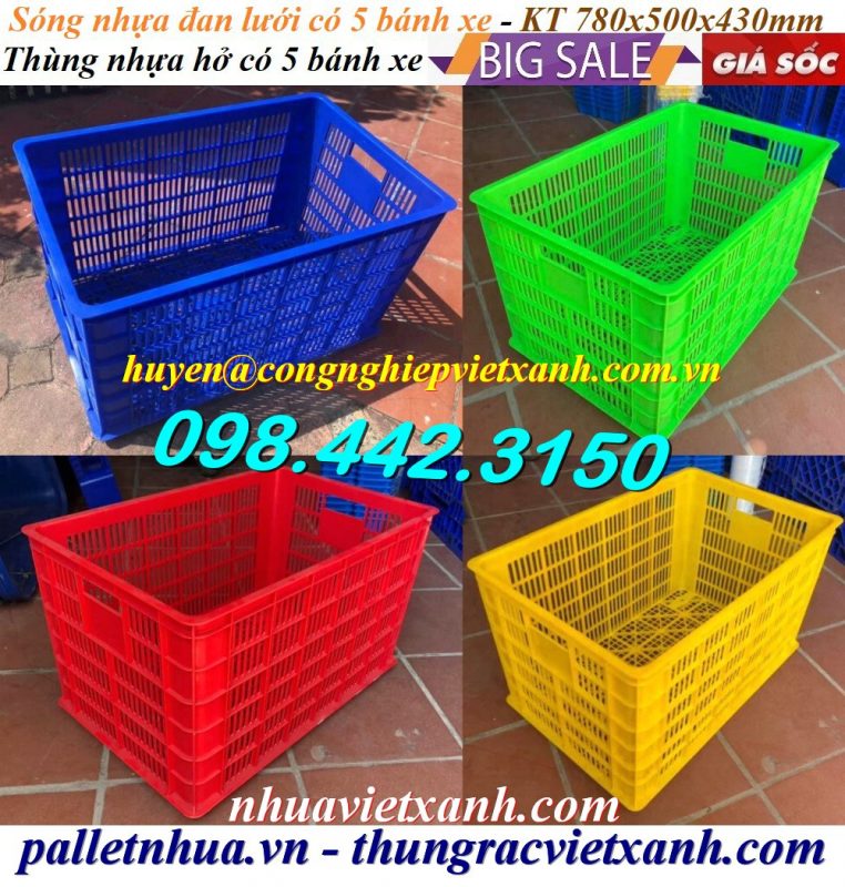 Pallet Nhựa Việt Xanh, thùng nhựa, khay nhựa, tấm lót nhựa
