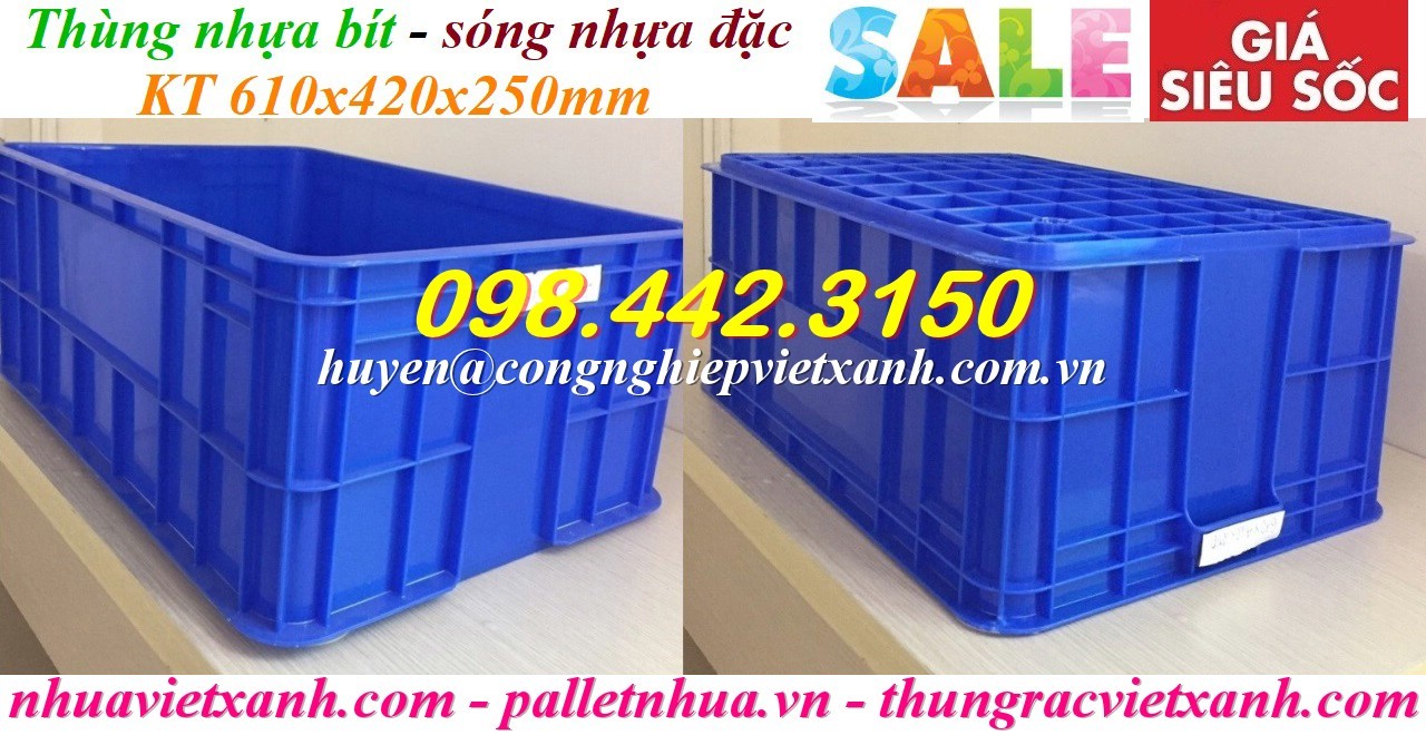 Pallet Nhựa Việt Xanh, thùng nhựa, khay nhựa, tấm lót nhựa