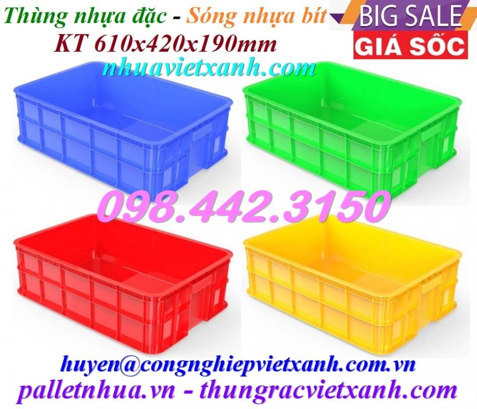 Pallet Nhựa Việt Xanh, thùng nhựa, khay nhựa, tấm lót nhựa