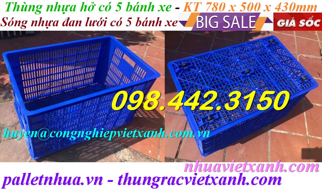 Pallet Nhựa Việt Xanh, thùng nhựa, khay nhựa, tấm lót nhựa