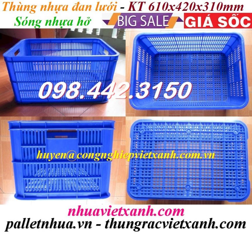 Pallet Nhựa Việt Xanh, thùng nhựa, khay nhựa, tấm lót nhựa
