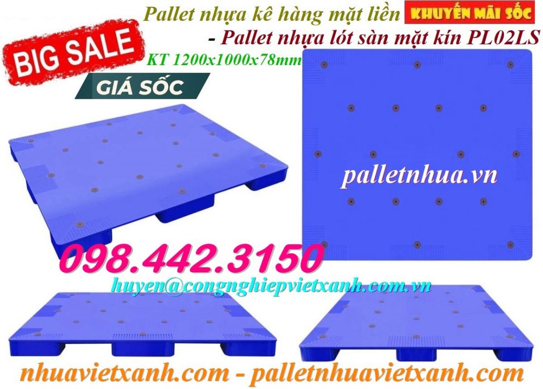 Pallet Nhựa Việt Xanh, thùng nhựa, khay nhựa, tấm lót nhựa