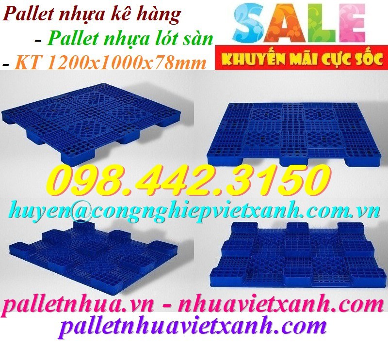 Pallet Nhựa Việt Xanh, thùng nhựa, khay nhựa, tấm lót nhựa