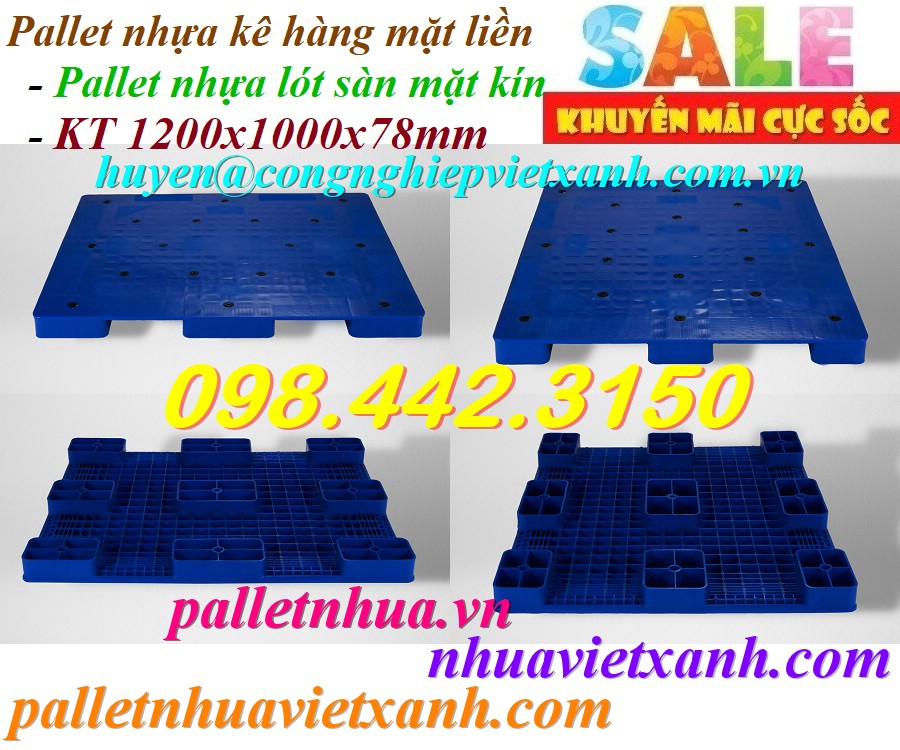 Pallet Nhựa Việt Xanh, thùng nhựa, khay nhựa, tấm lót nhựa